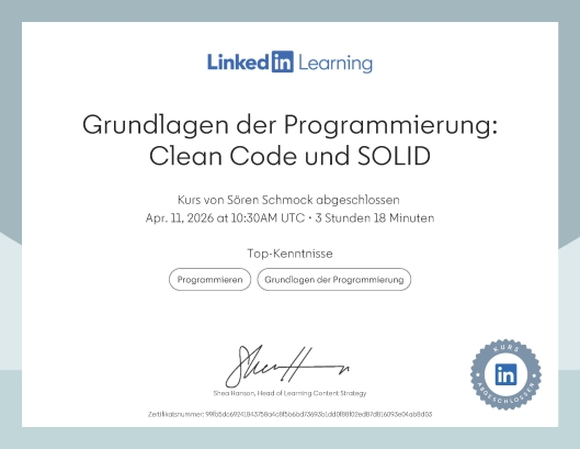 Grundlagen der Programmierung: Clean Code und SOLID